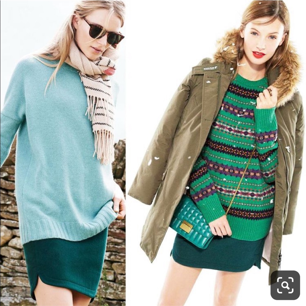 EUC J. Crew Shirttail Mini Skirt